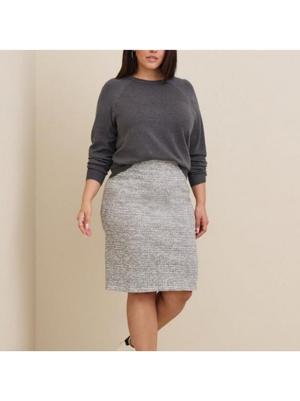 1X • Torrid • Midi Studio Double Knit Pencil Skirt